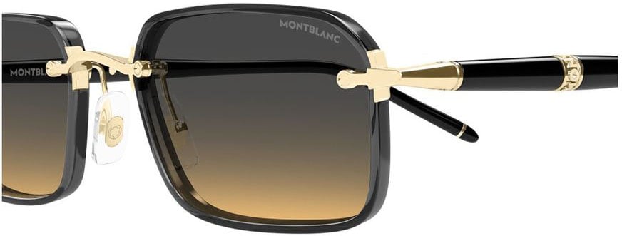 Montblanc Bold Square Frame Gradient Lens Montblanc Sunglasses Grijs