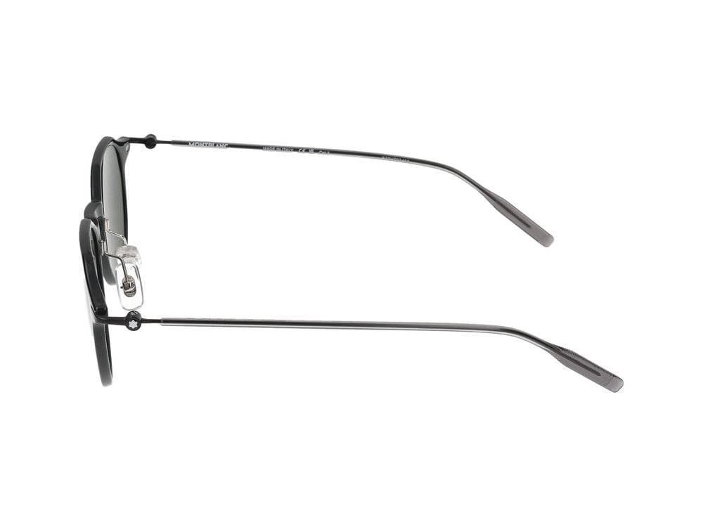Montblanc Black Slim Round Sunglasses Grijs