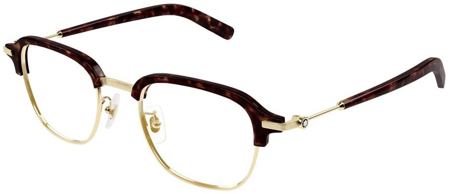 Montblanc Eyeglasses Mb0390O 003 Gold Gold Transparent 50/21/145 Rood