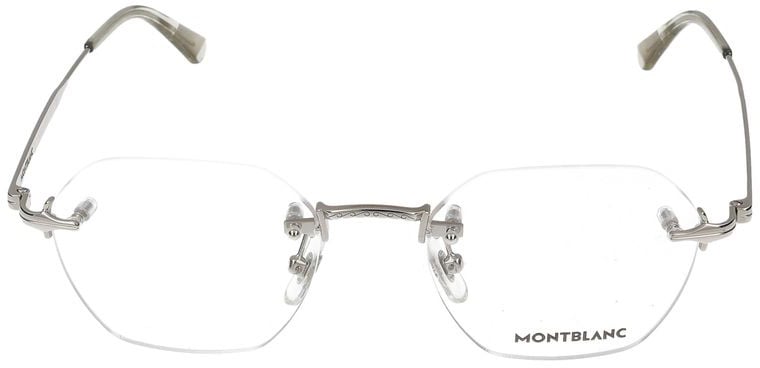 Montblanc Eyeglasses Montblanc MB0403O 002 Silver Silver Transpa 50/19/145 Rood