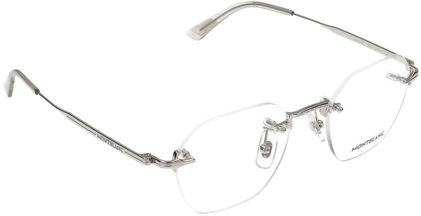 Montblanc Eyeglasses Montblanc MB0403O 002 Silver Silver Transpa 50/19/145 Rood