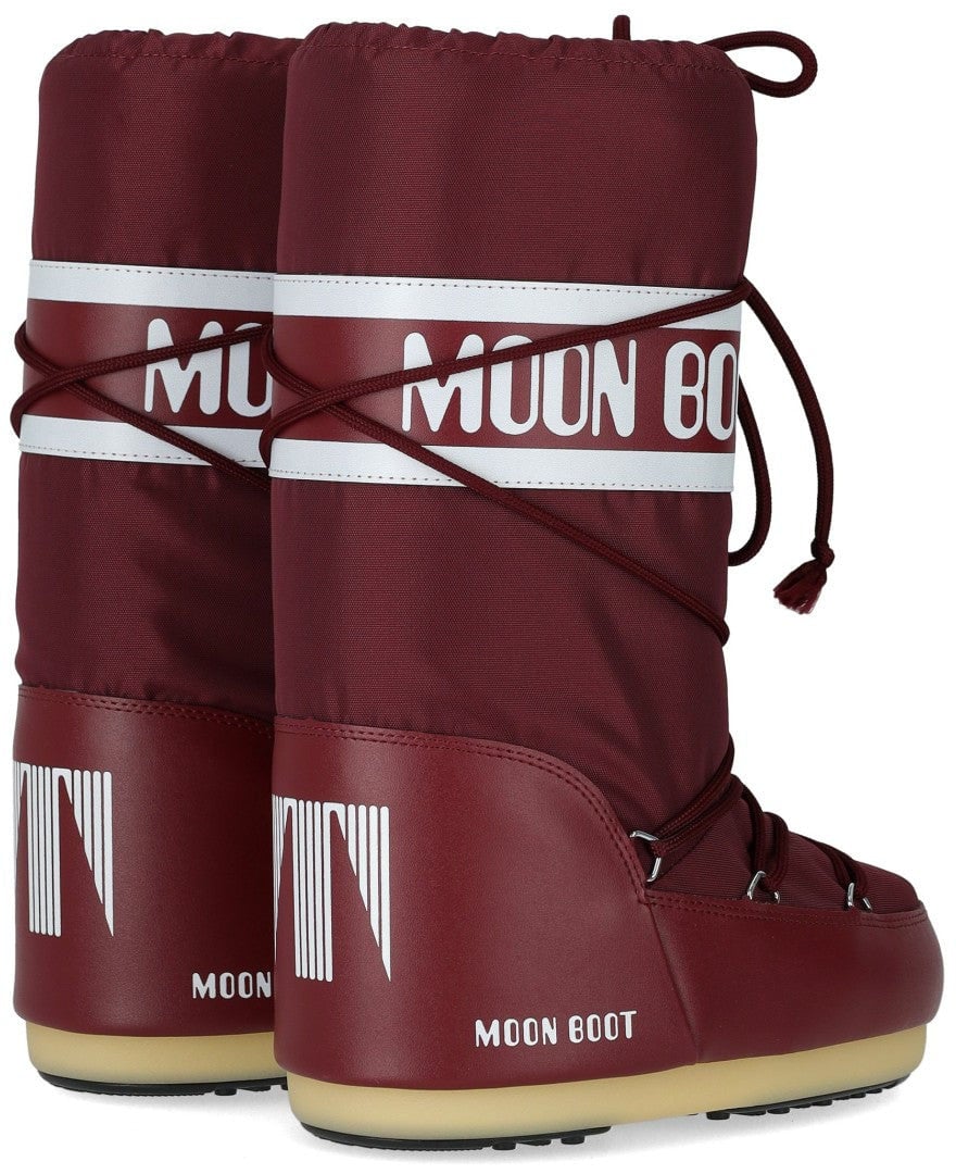 Moon Boot MOON BOOT ICON NYLON BURGUNDY SNOW BOOT Rood