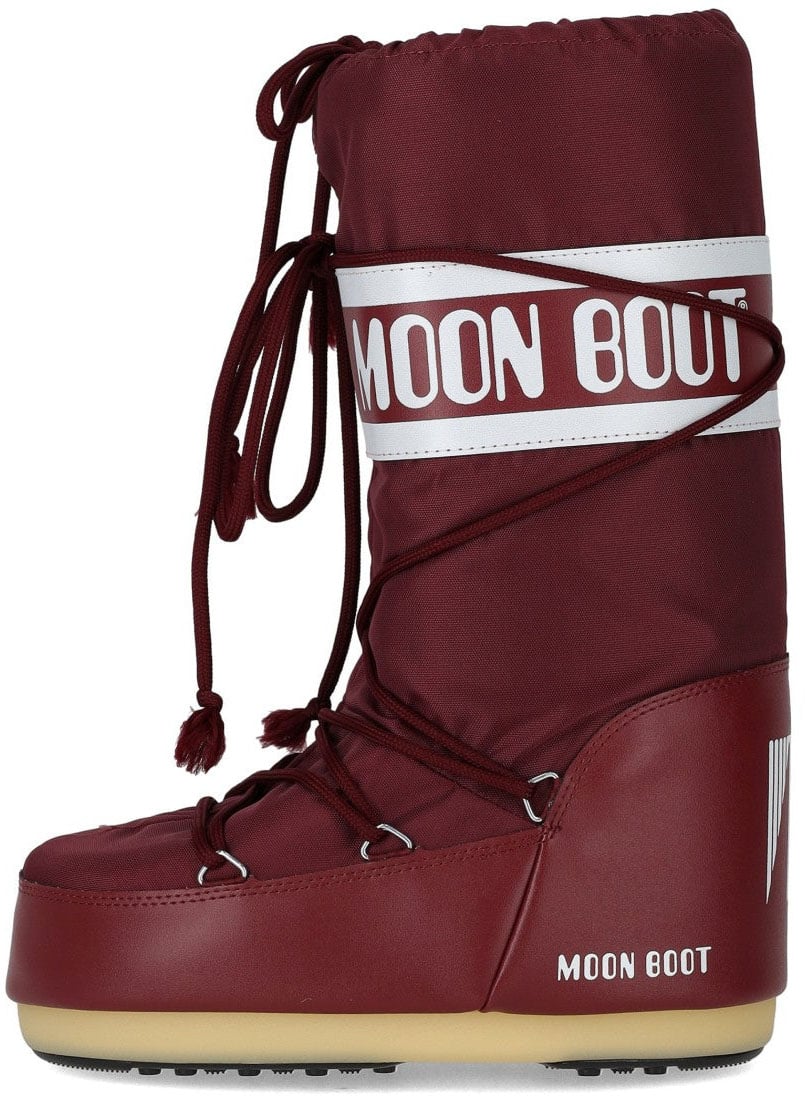 Moon Boot MOON BOOT ICON NYLON BURGUNDY SNOW BOOT Rood
