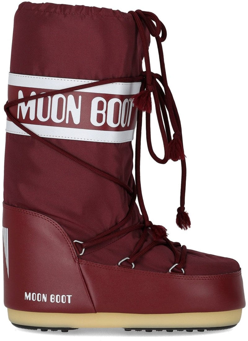 Moon Boot MOON BOOT ICON NYLON BURGUNDY SNOW BOOT Rood