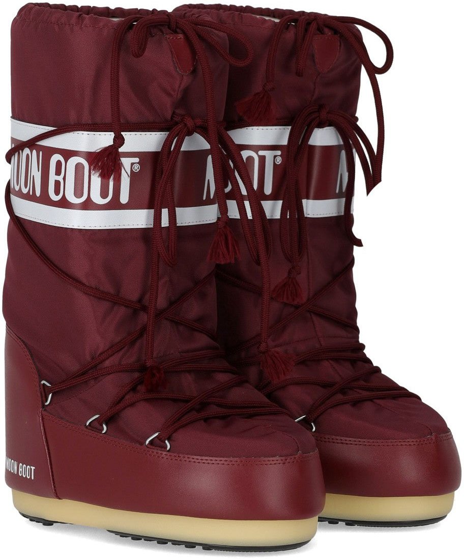 Moon Boot MOON BOOT ICON NYLON BURGUNDY SNOW BOOT Rood