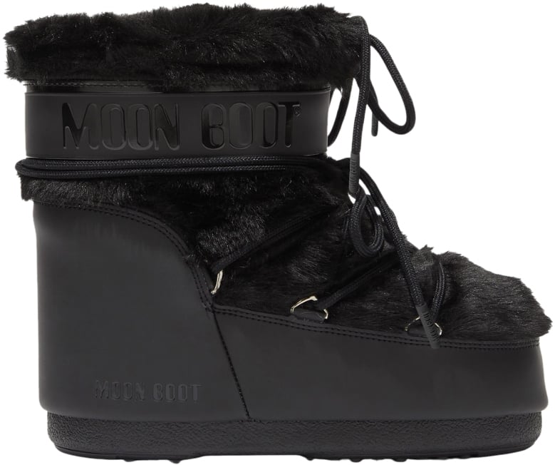 Moon Boot Icon Low Faux Fur Boots Zwart