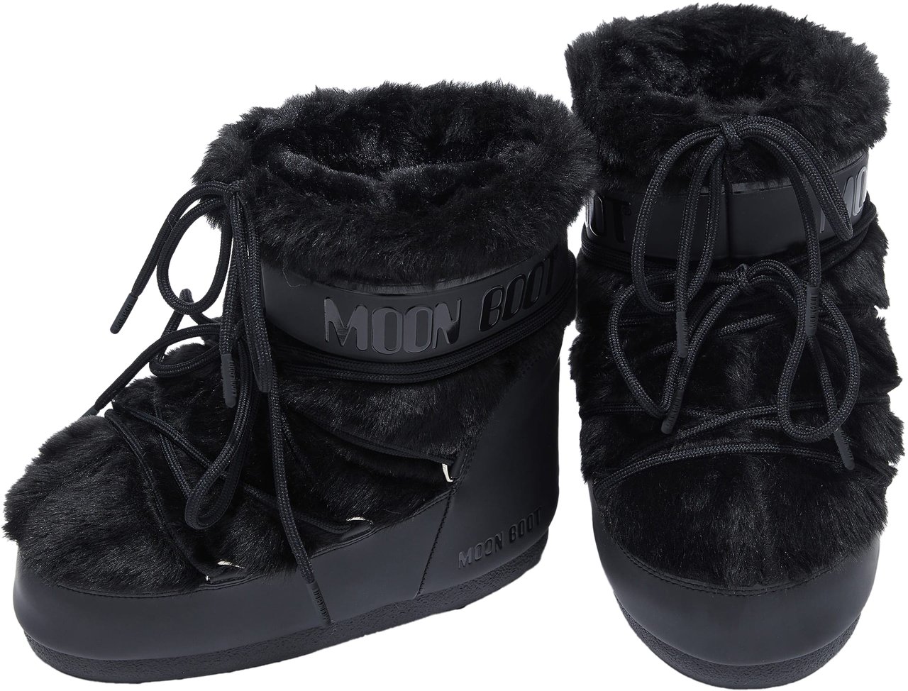 Moon Boot Icon Low Faux Fur Boots Zwart