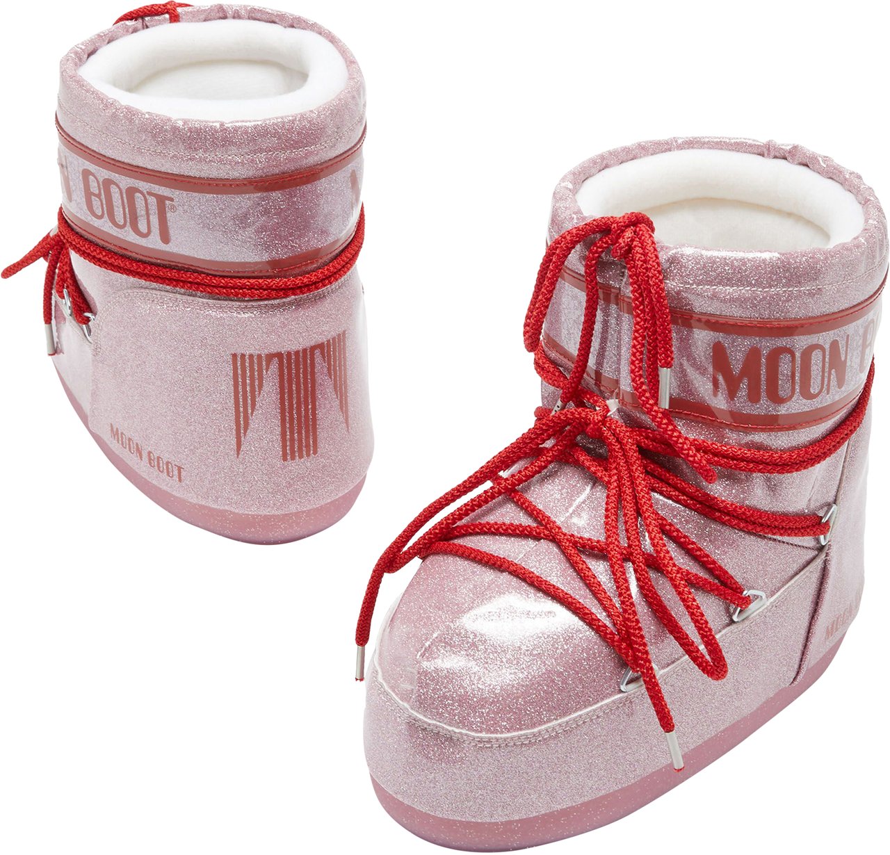 Moon Boot Snowboots Icon Low Pink Glitter Roze