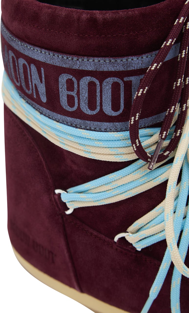 Moon Boot Icon Low Suede Laces Boots Rood