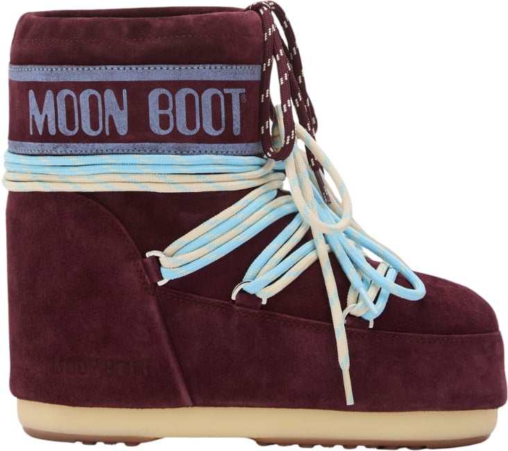 Moon Boot Icon Low Suede Laces Boots Rood