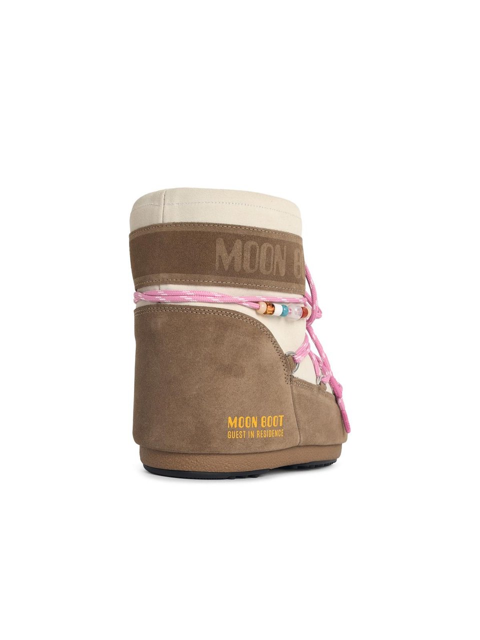 Moon Boot 'Icon' Beige Suede Low Top Bruin