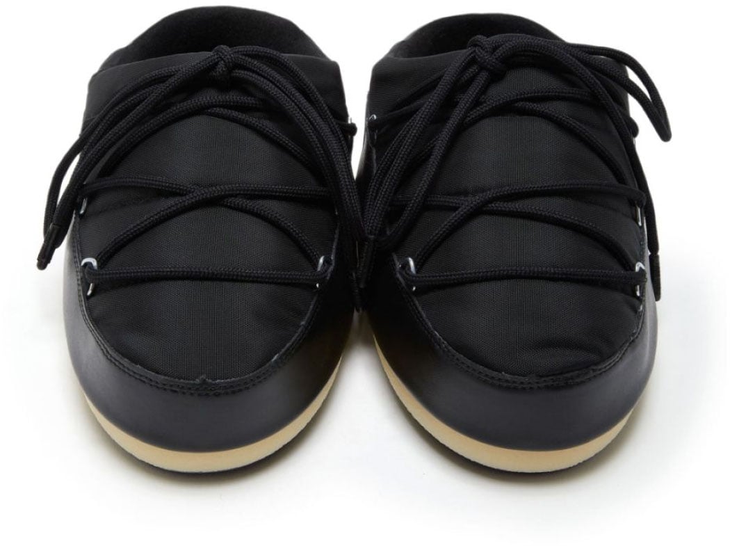 Moon Boot Logo Padded Nylon Mules Zwart