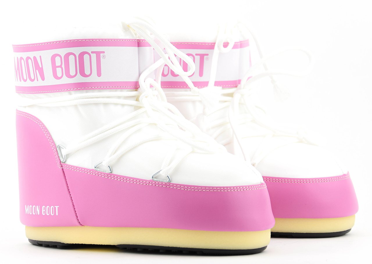 Moon Boot Moonboot Icon Low Nylon Pink White Roze