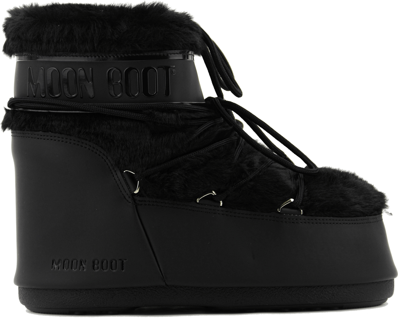 Moon Boot Moonboot Icon Low Faux Fur Black Zwart