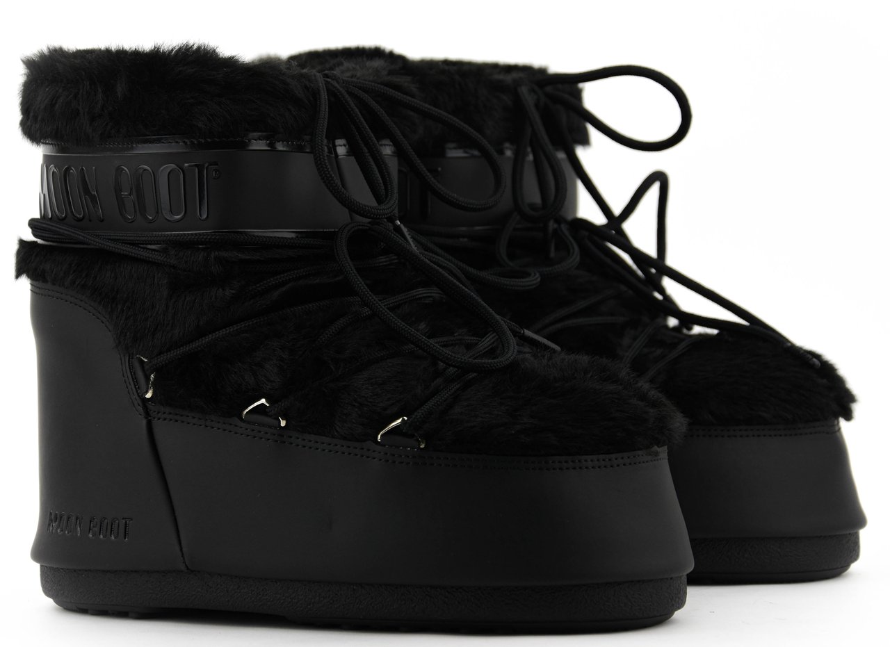 Moon Boot Moonboot Icon Low Faux Fur Black Zwart
