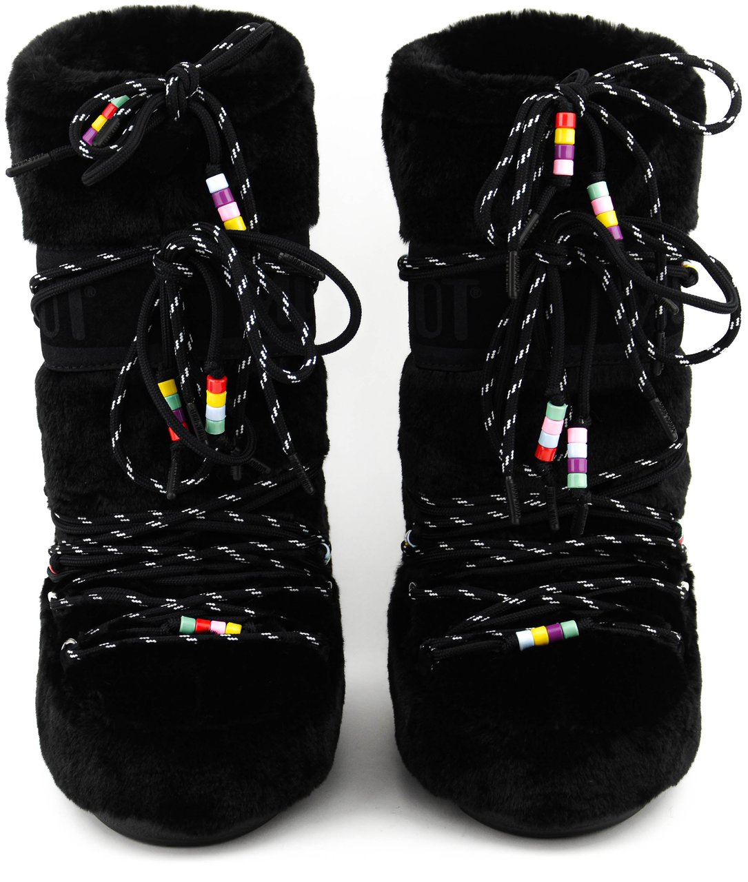 Moon Boot Moonboot Icon Faux Fur Beads Black Zwart