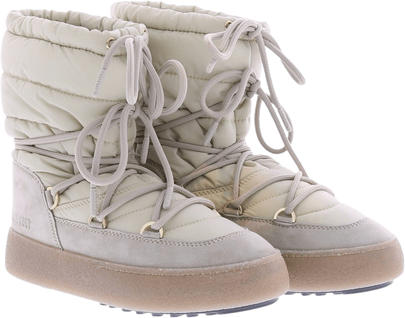 Moon Boot Dames Moon Boot Ltrack Suede Nylon Beige