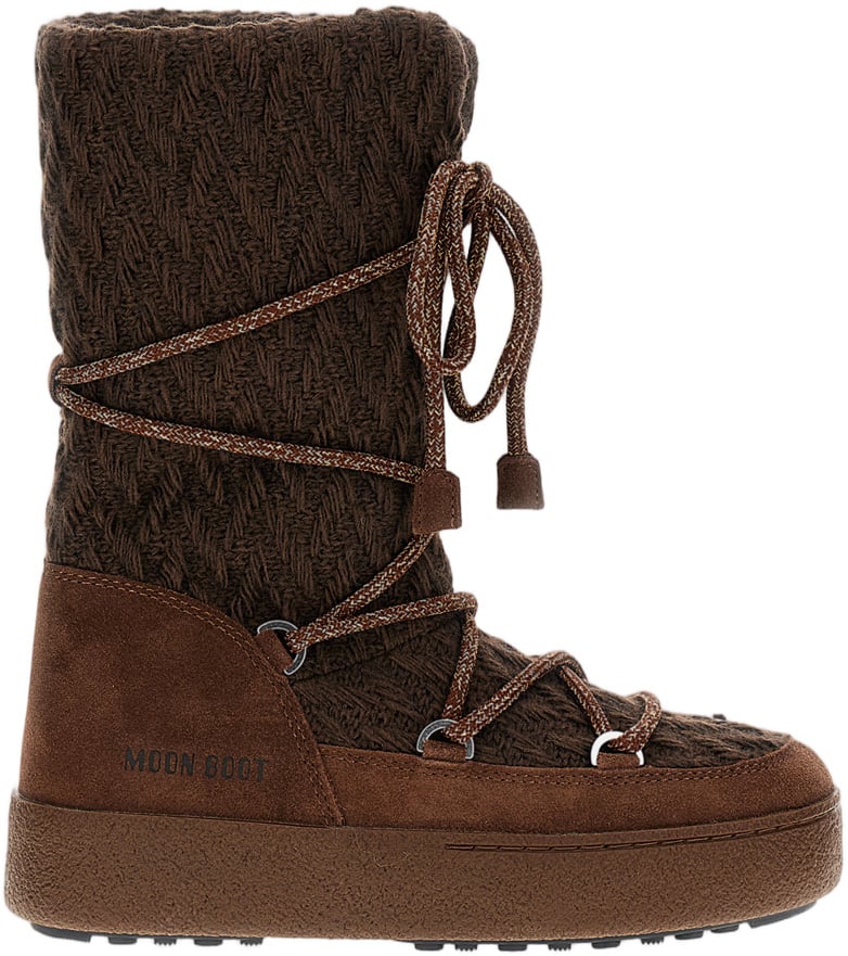 Moon Boot Knitted High-Top Moon Boot Bruin