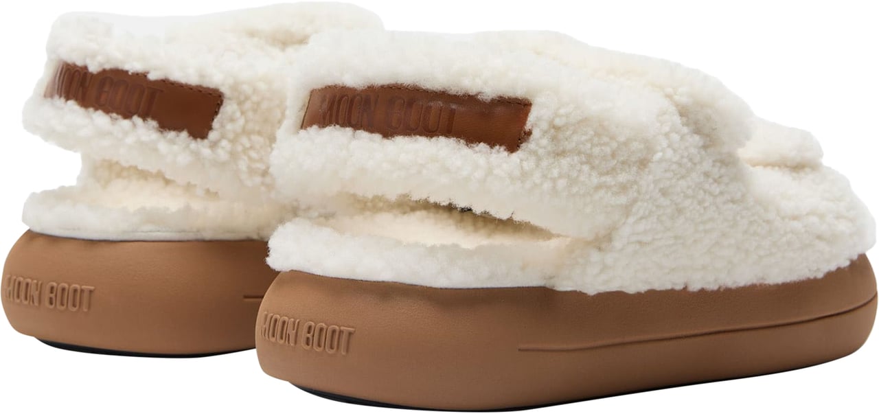 Moon Boot Mb Shearling Sandal Sandalen Off White 80d2420020 Wit