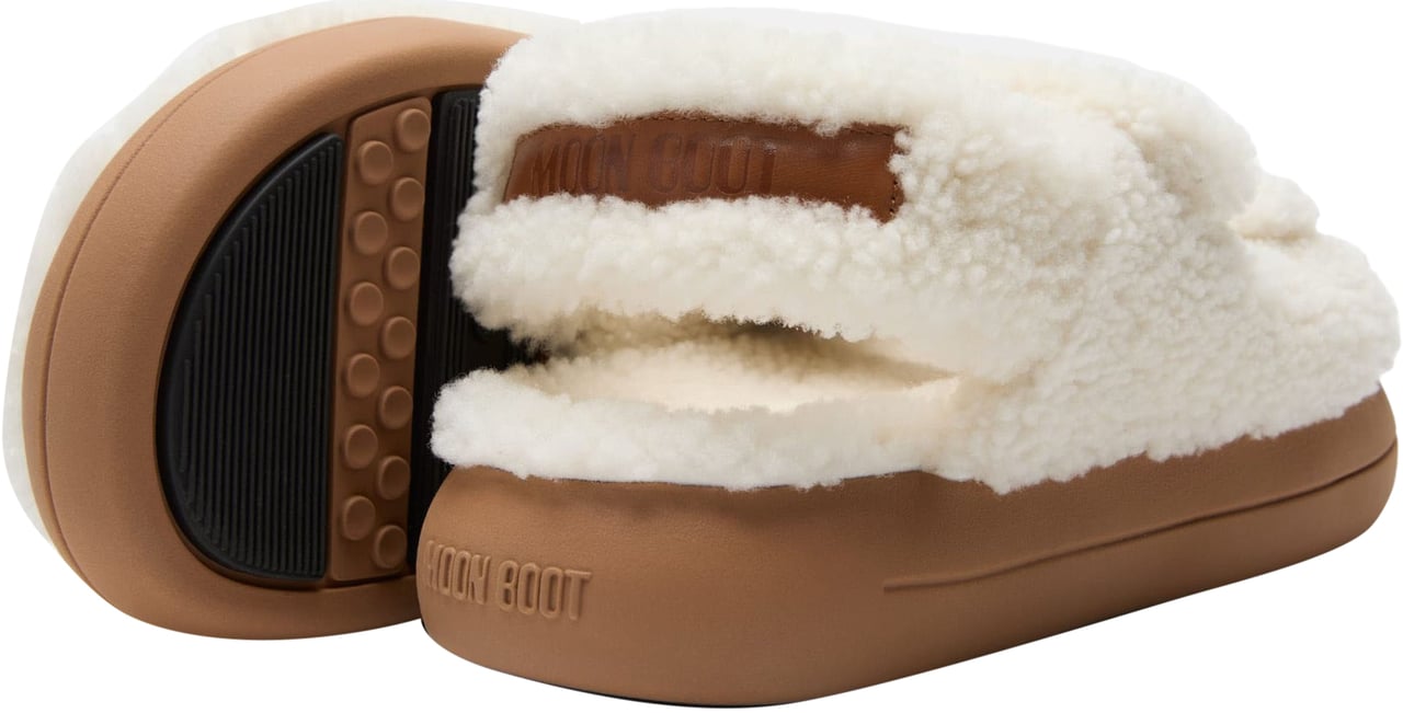 Moon Boot Mb Shearling Sandal Sandalen Off White 80d2420020 Wit