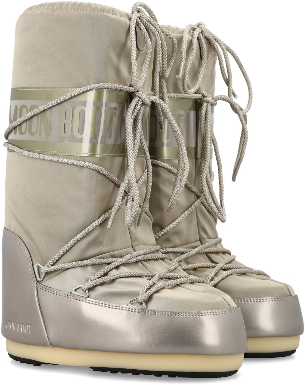 Moon Boot Classic Icon Nylon Glance Platinum Zilver