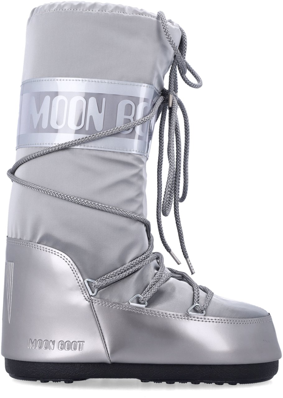 Moon Boot Classic Icon Nylon Glance Argento Zilver