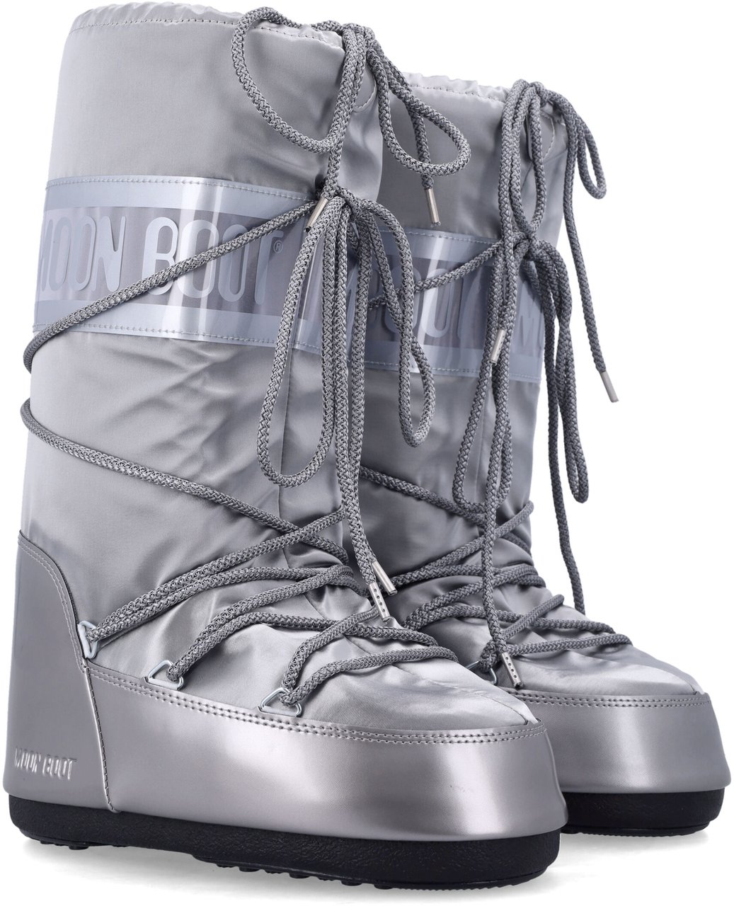 Moon Boot Classic Icon Nylon Glance Argento Zilver