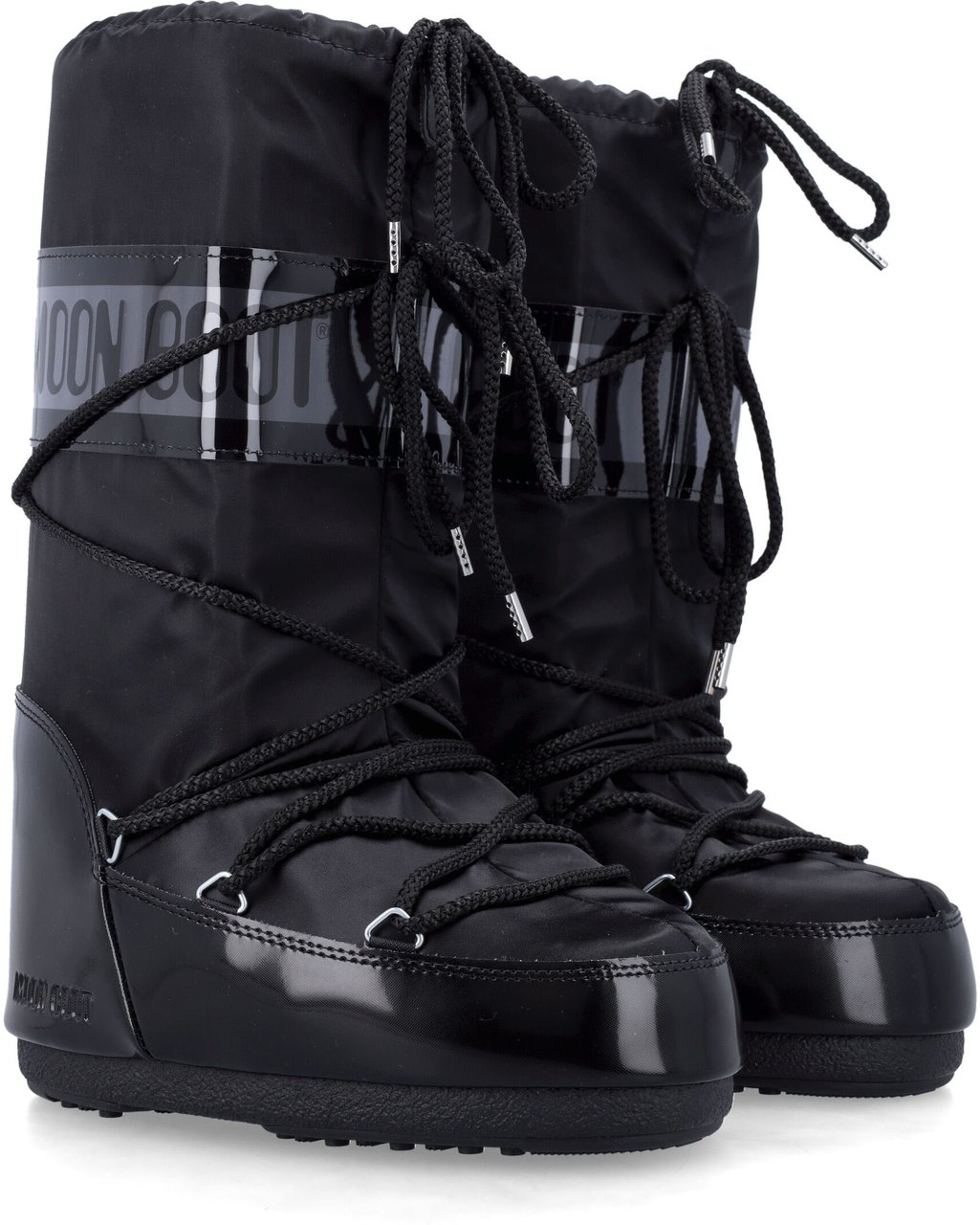 Moon Boot Classic Icon Nylon Glance Nero Zwart