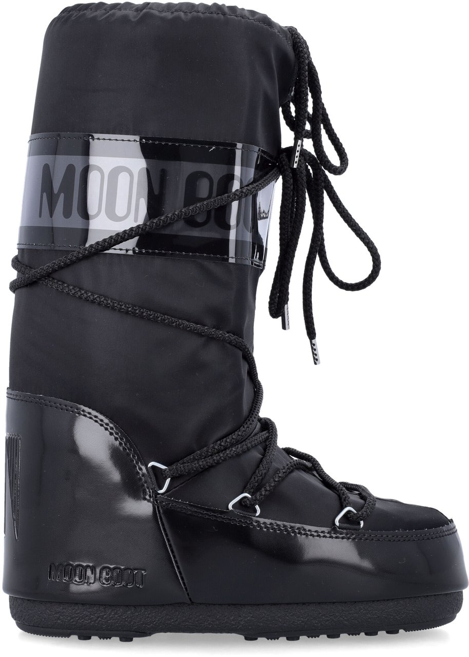Moon Boot Classic Icon Nylon Glance Nero Zwart