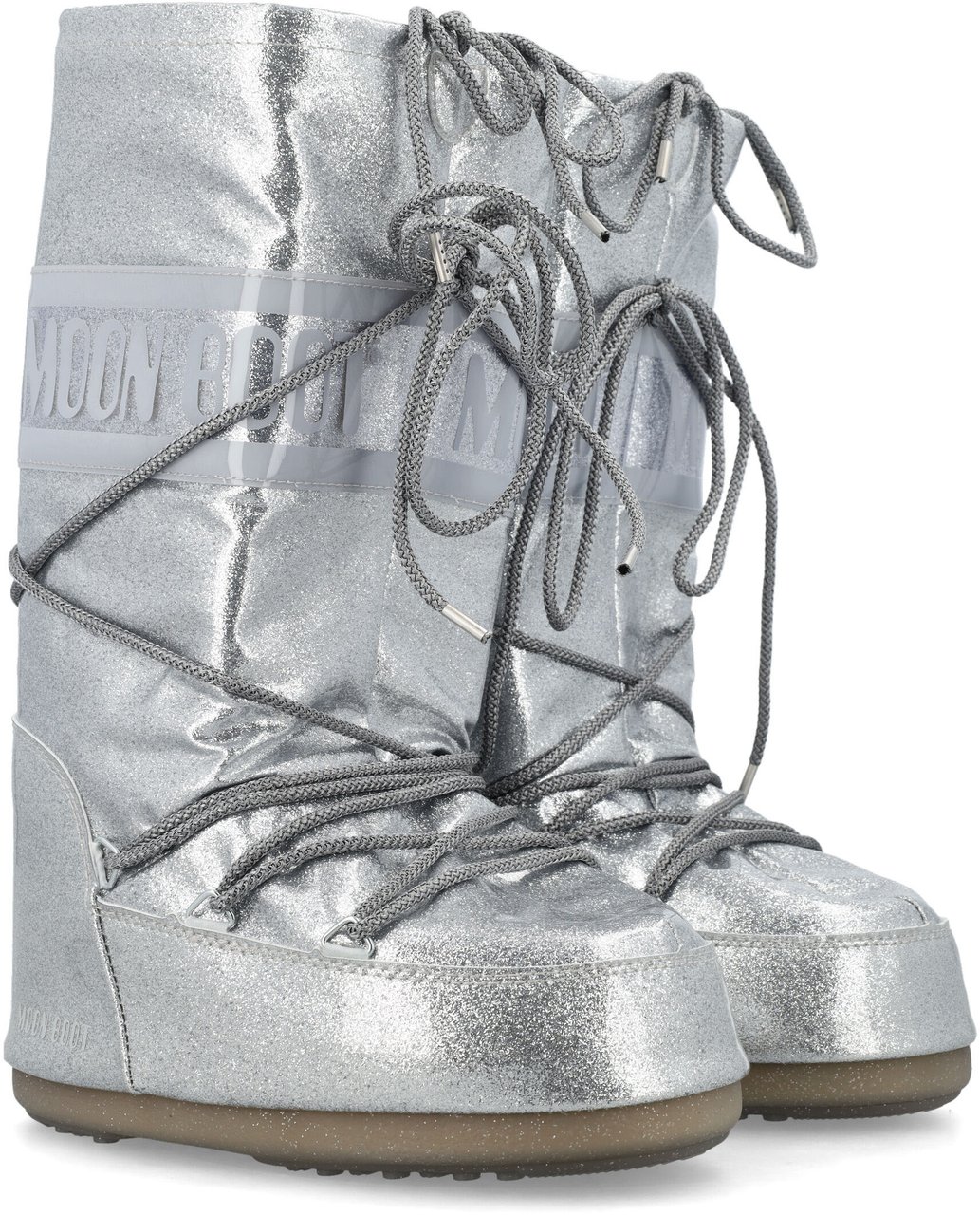 Moon Boot Classic Icon Glitter Argento Zilver