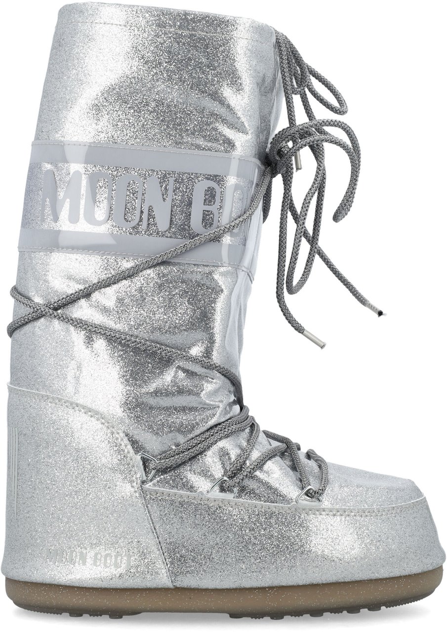 Moon Boot Classic Icon Glitter Argento Zilver
