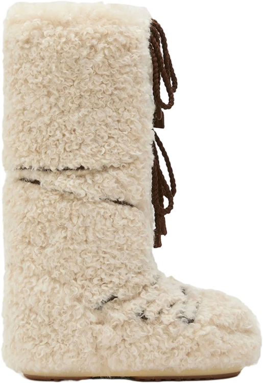 Moon Boot MB ICON CURLY EXTRA ECRU Beige
