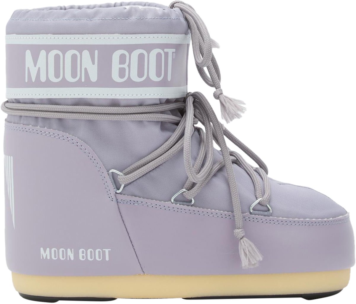Moon Boot Dames Icon Low Nylon Paars Geel