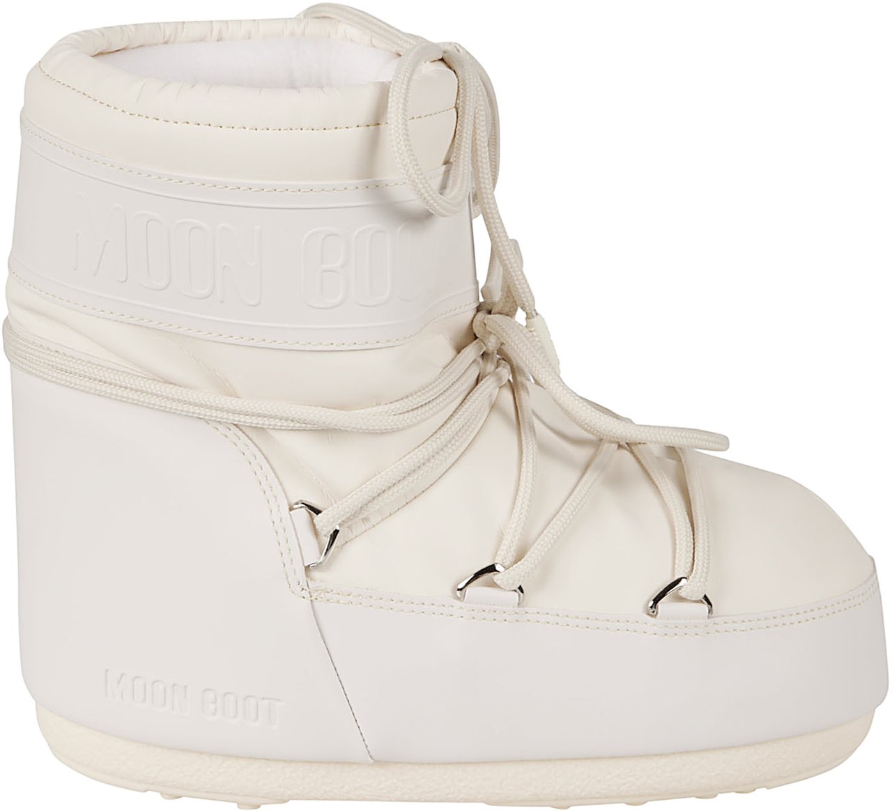 Moon Boot Icon Low Rubber Ankle Boots White Wit