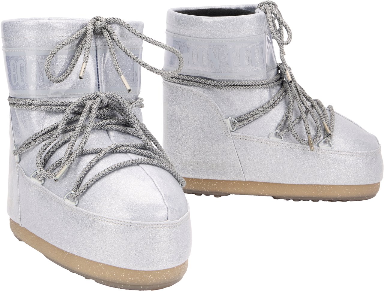 Moon Boot Icon Low Glitter Boots Zilver
