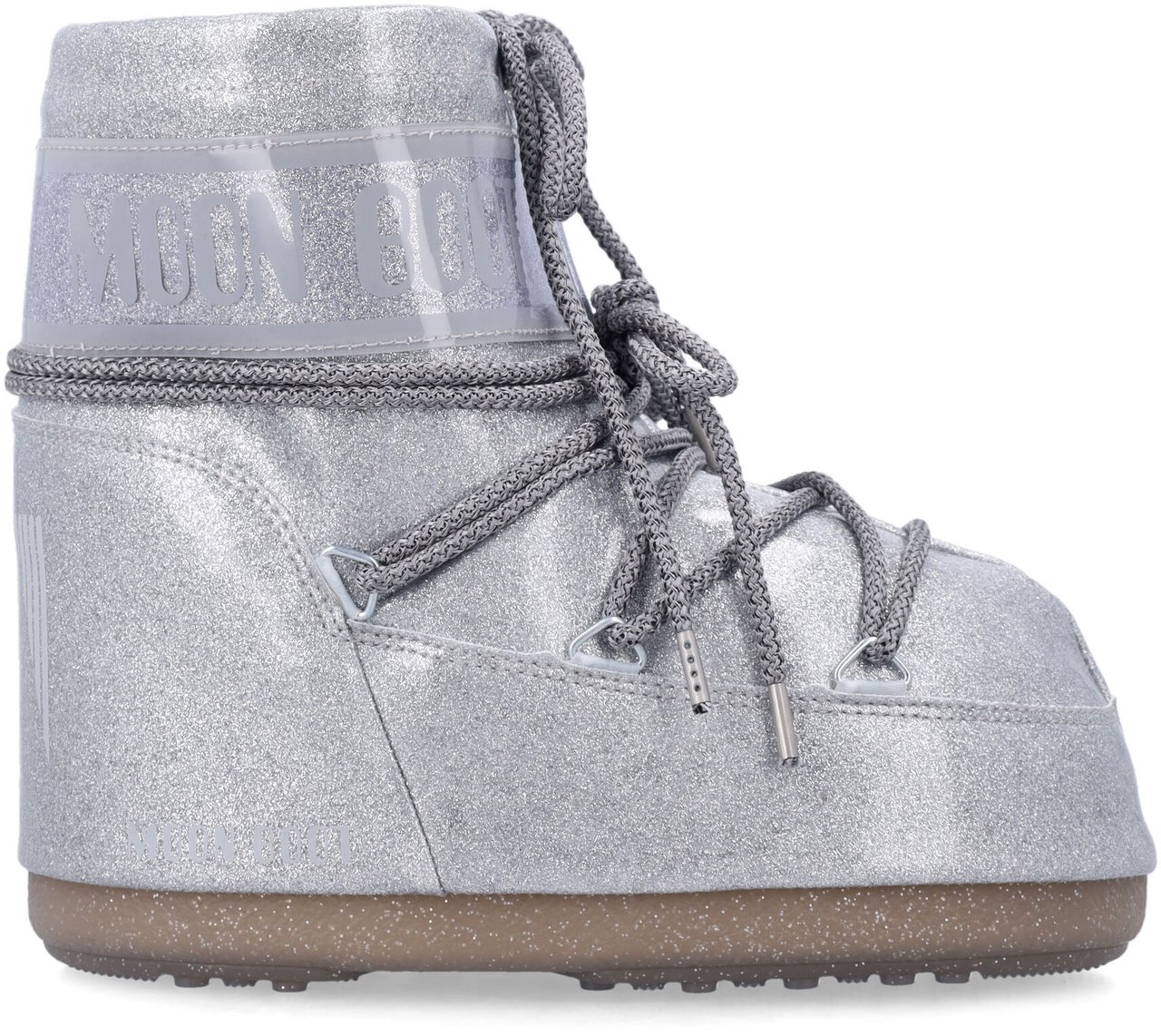 Moon Boot Icon Low Glitter Argento Zilver