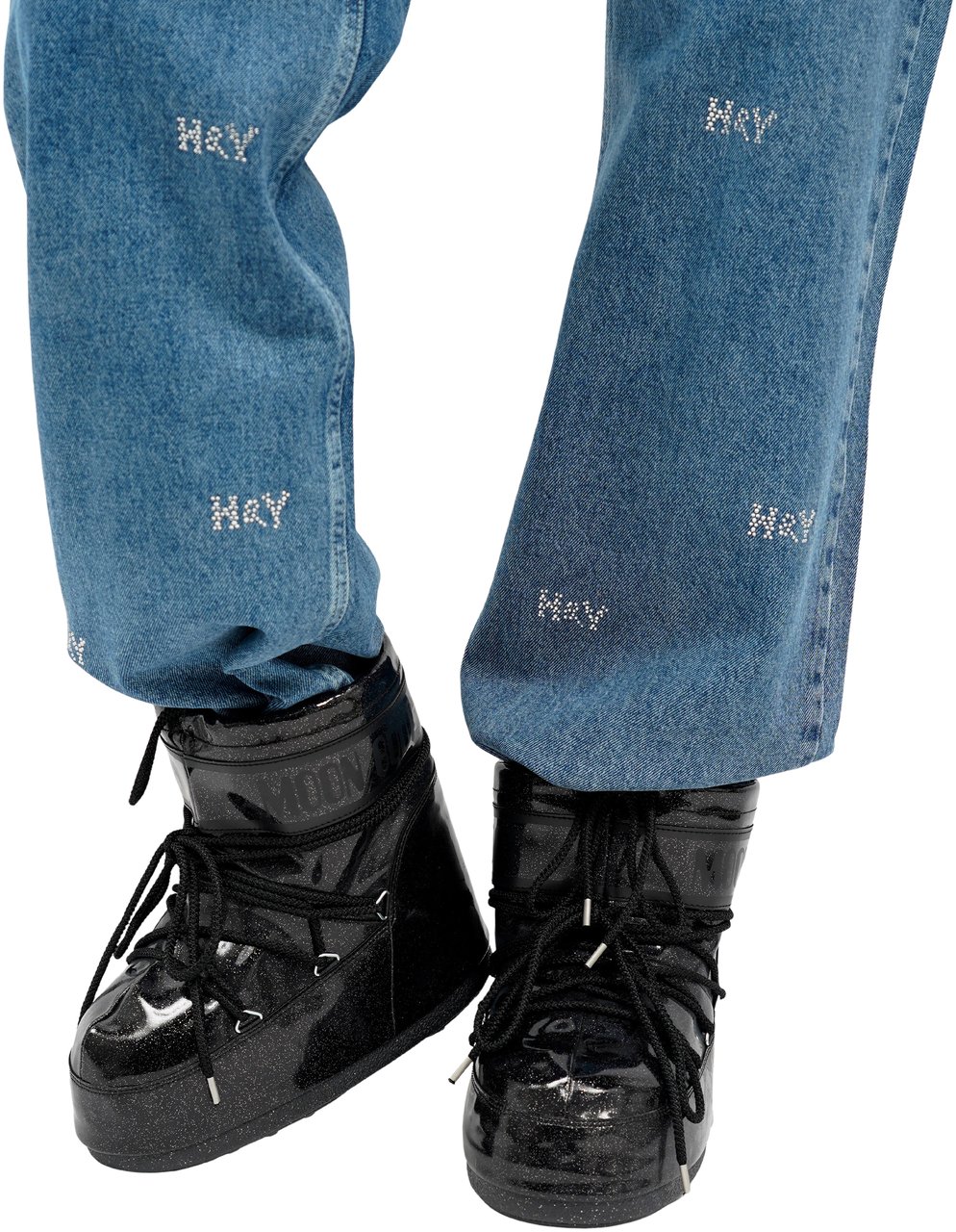 Moon Boot Snowboots Icon Low Glitter Zwart