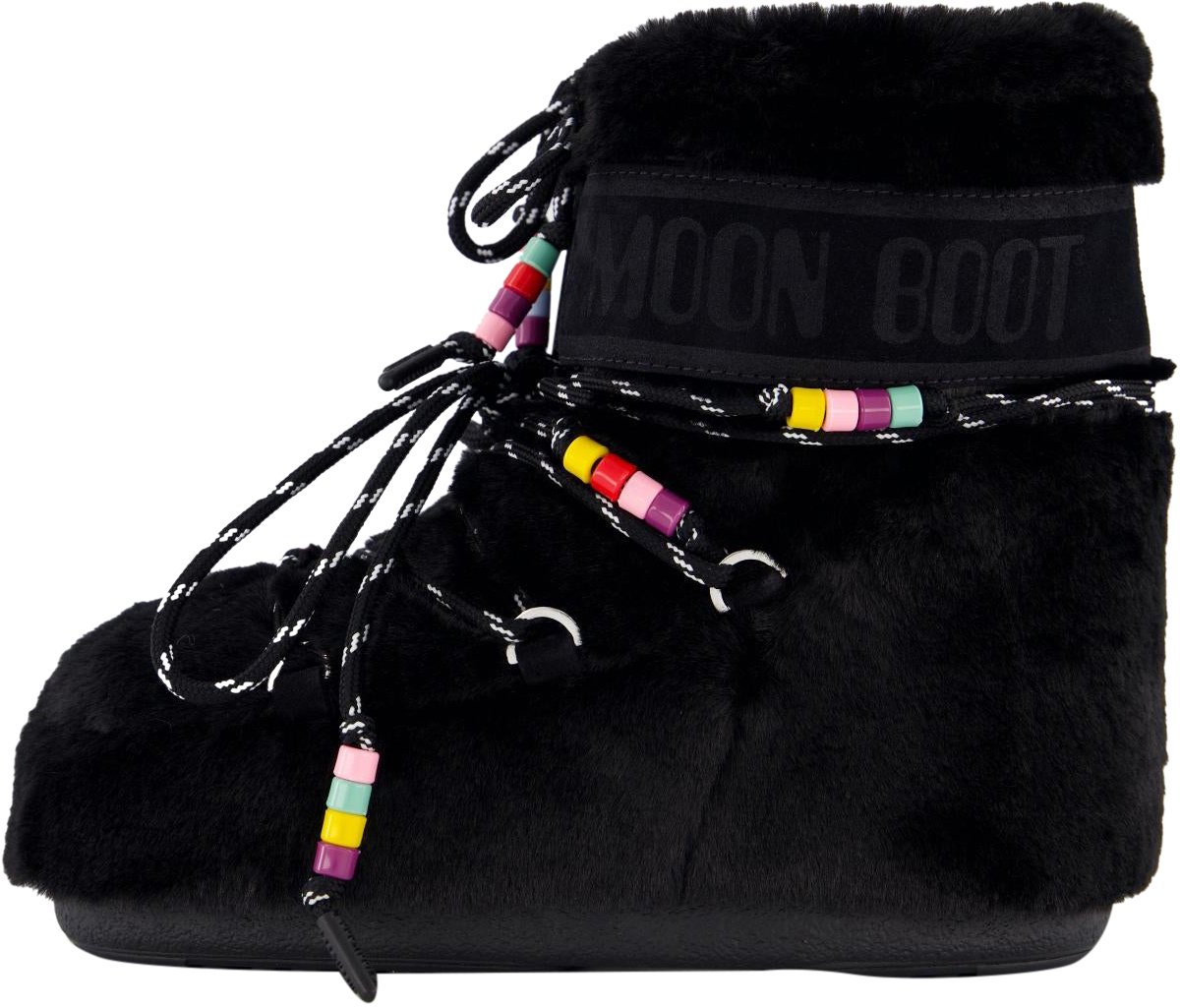 Moon Boot Dames MB Icon Low Faux Fur Beads Zwart