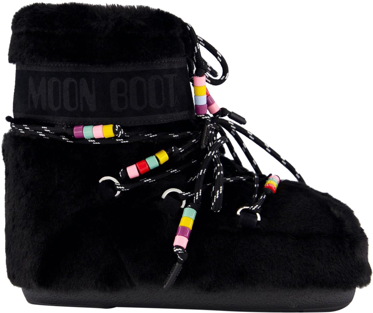 Moon Boot Dames MB Icon Low Faux Fur Beads Zwart