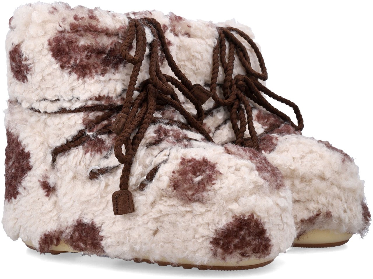 Moon Boot Classic Low Curly Cow Wit