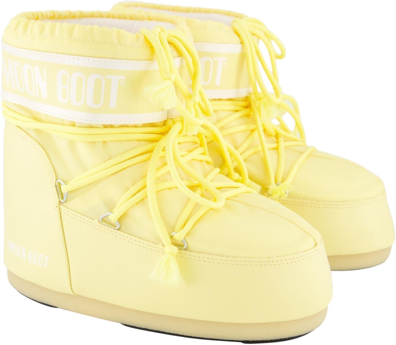 Moon Boot Dames Icon Low Nylon Geel Neutraal