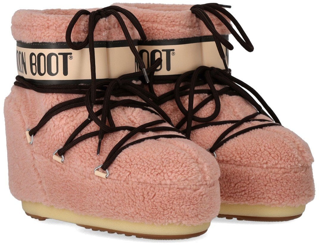 MOON BOOT ICON LOW FLEECE SNOW BOOT Roze