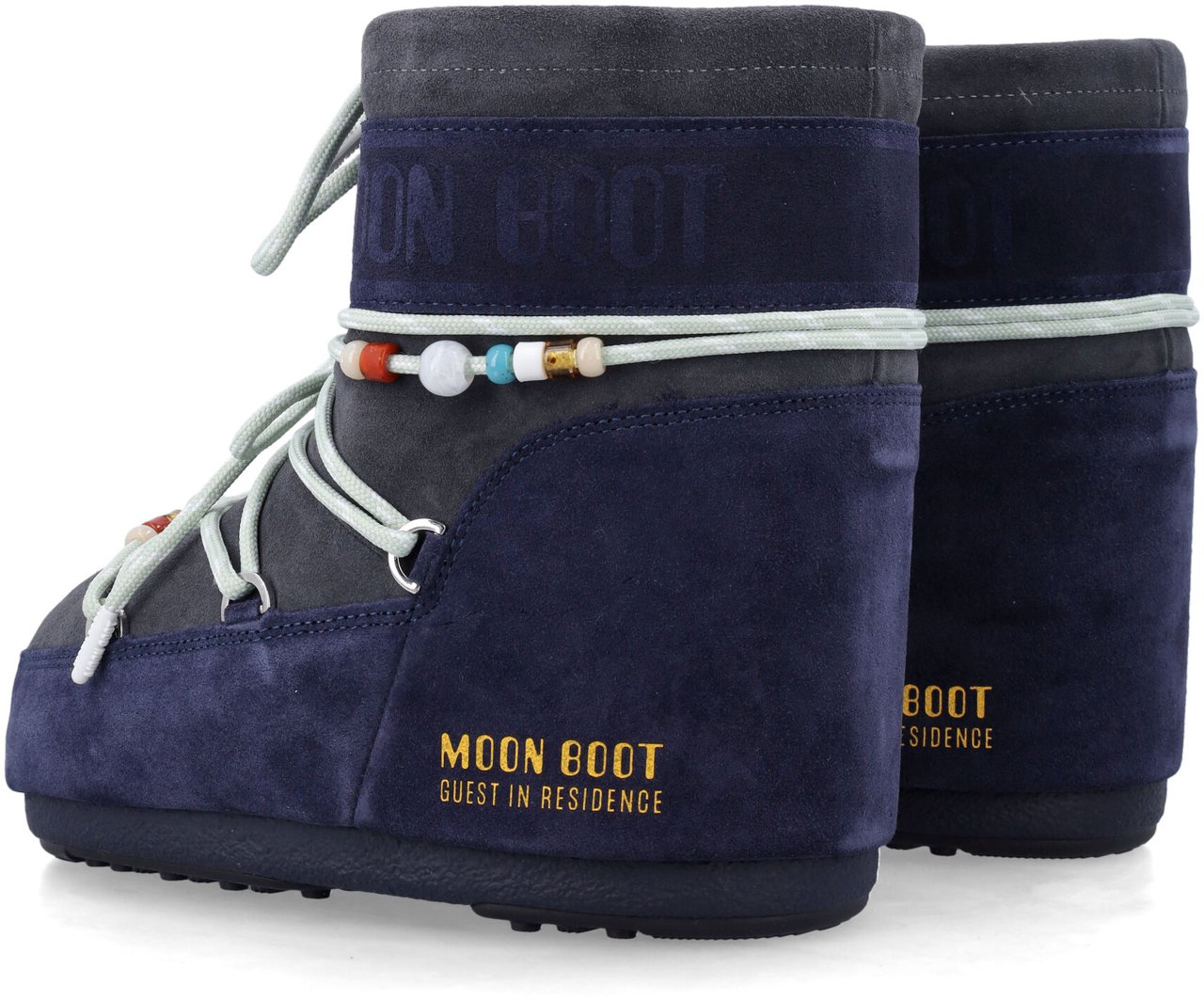 Moon Boot Gir Icon Low Beads Midnight Grey Donkergrijs