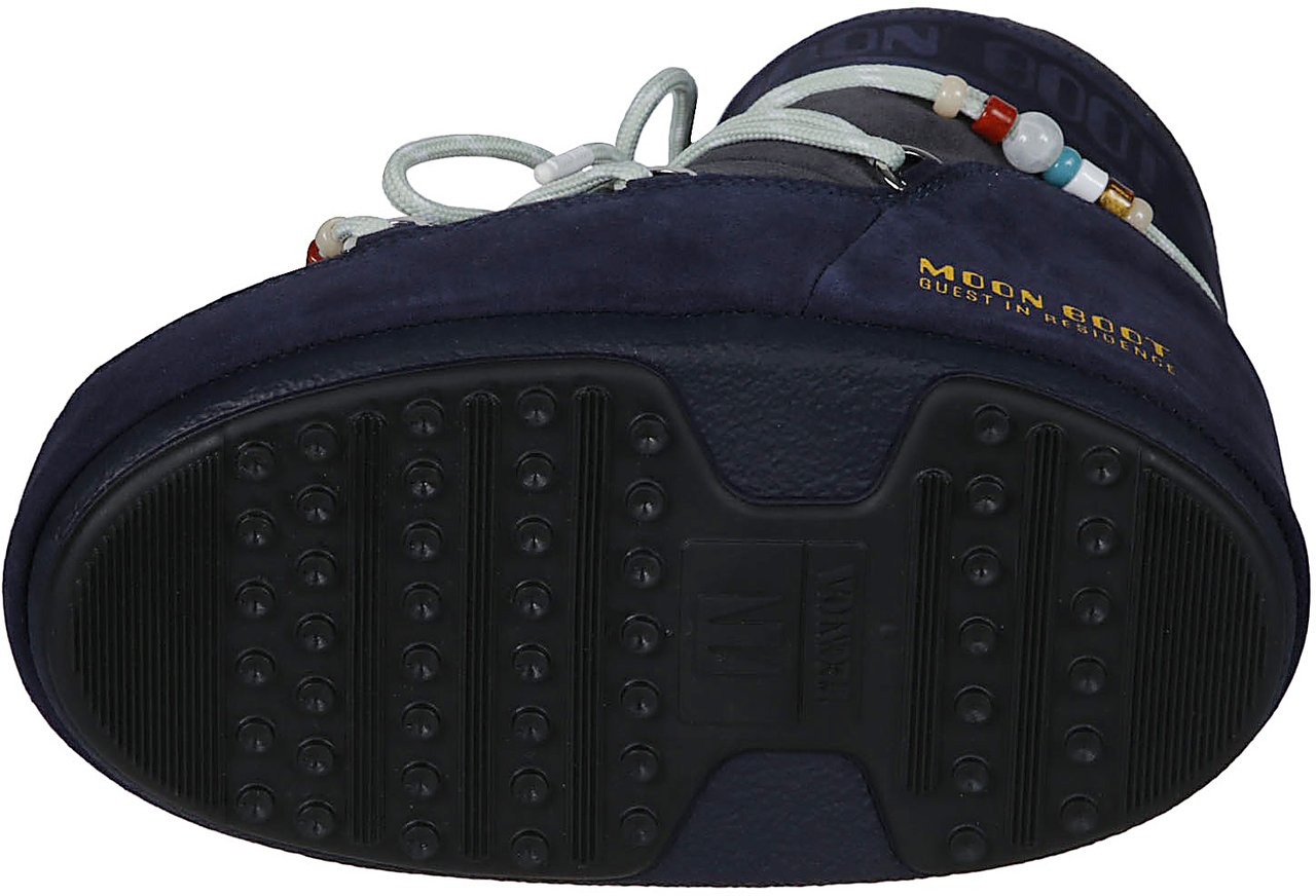 Moon Boot Moonboot Per Guest In Residence Icon Low Suede Beads Ankle Boots Blue Blauw
