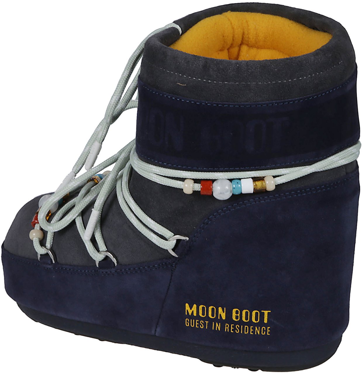 Moon Boot Moonboot Per Guest In Residence Icon Low Suede Beads Ankle Boots Blue Blauw