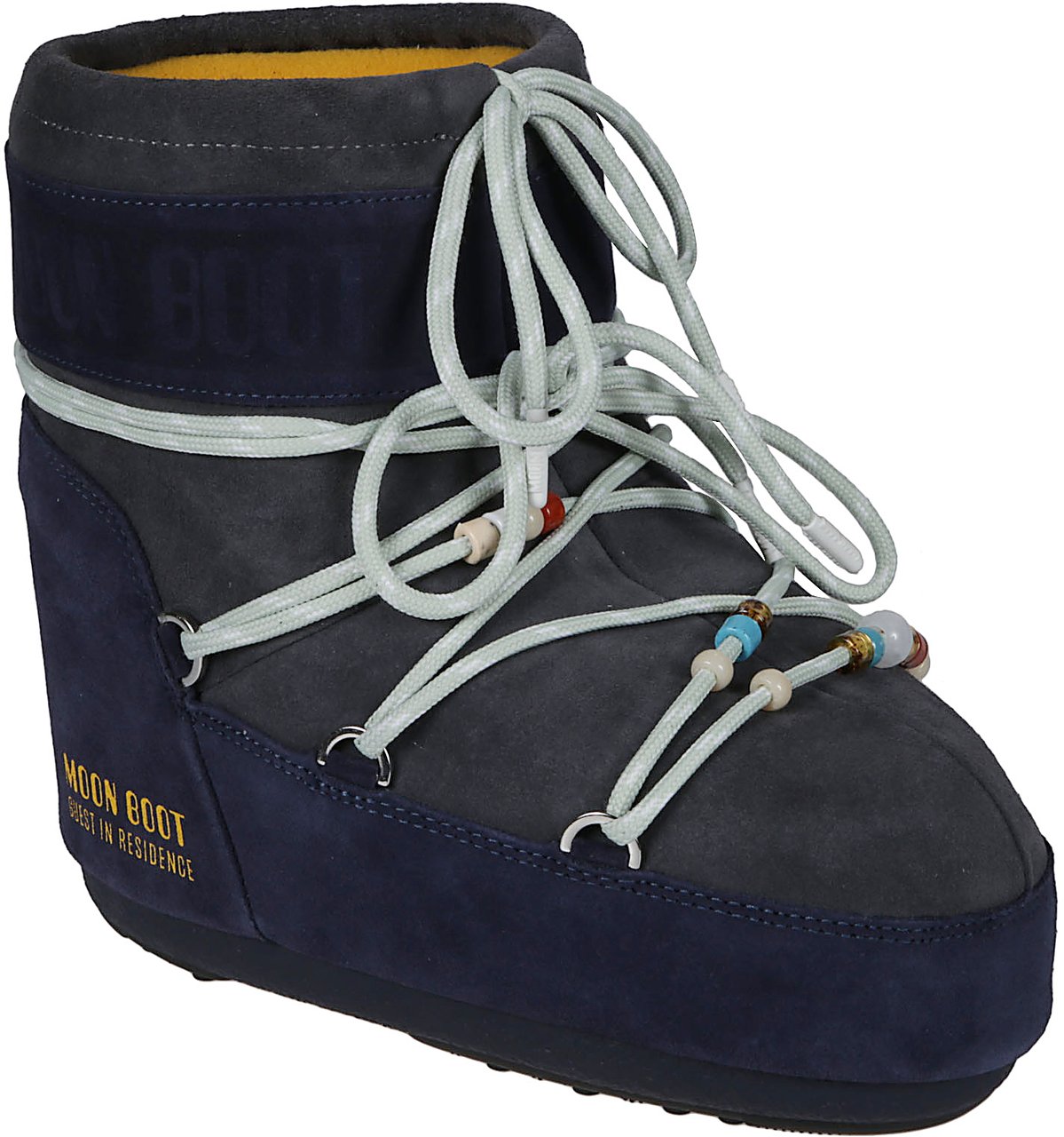 Moon Boot Moonboot Per Guest In Residence Icon Low Suede Beads Ankle Boots Blue Blauw