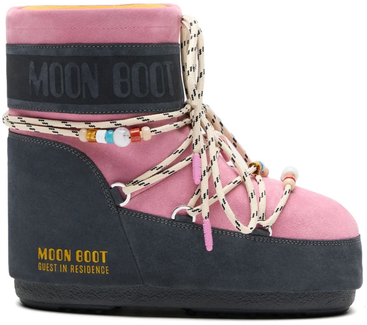 Moon Boot Shoes Grey Rose Roze