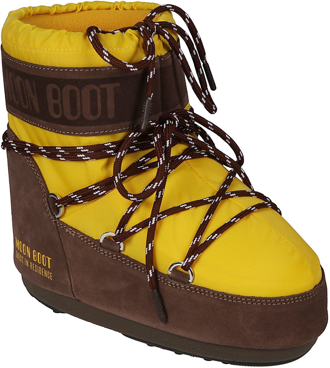 Moon Boot Moonboot Per Guest In Residence Icon Low Nylon Ankle Boots Yellow & Orange Geel