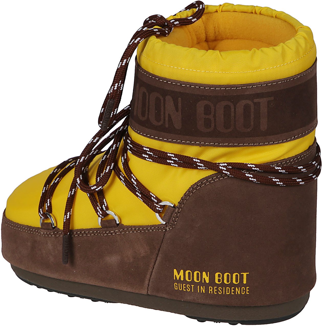 Moon Boot Moonboot Per Guest In Residence Icon Low Nylon Ankle Boots Yellow & Orange Geel