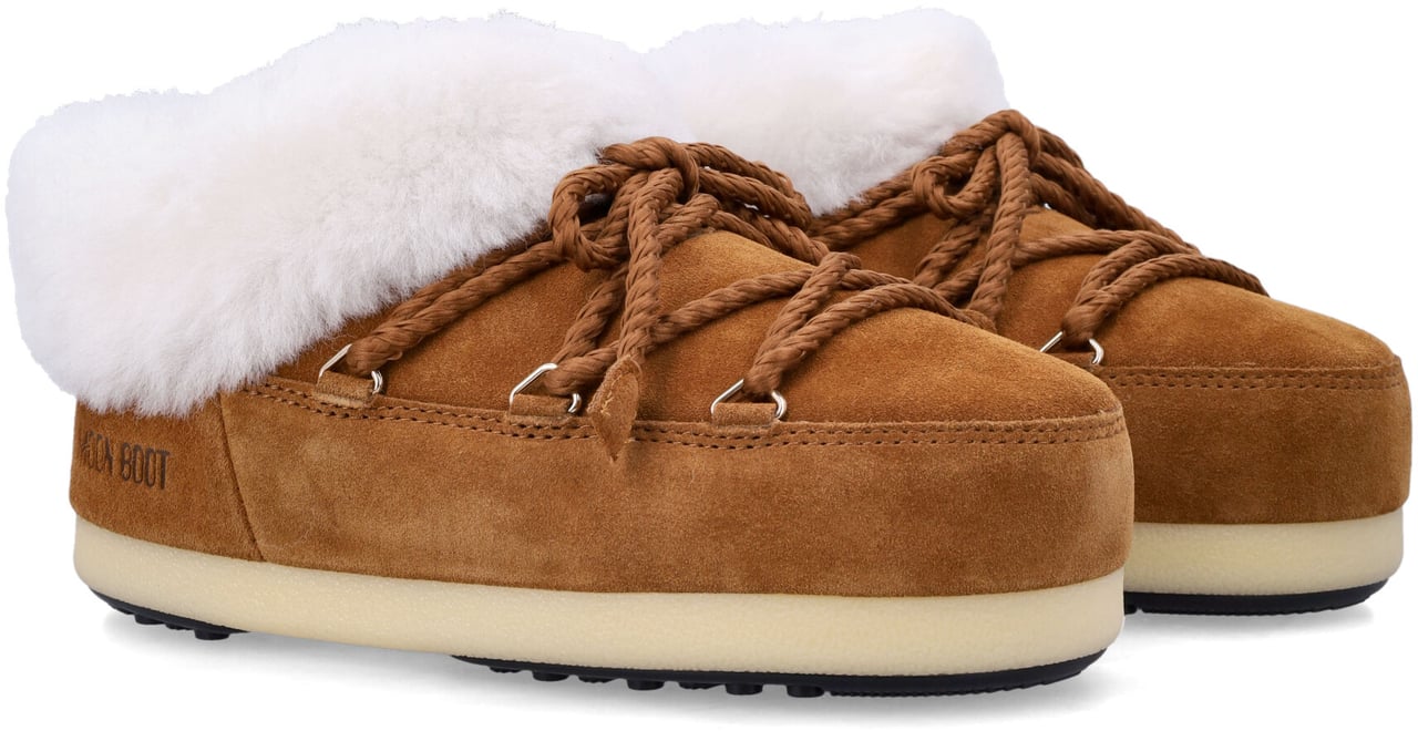 Moon Boot Evx Mule Suede Cognac Natural Beige